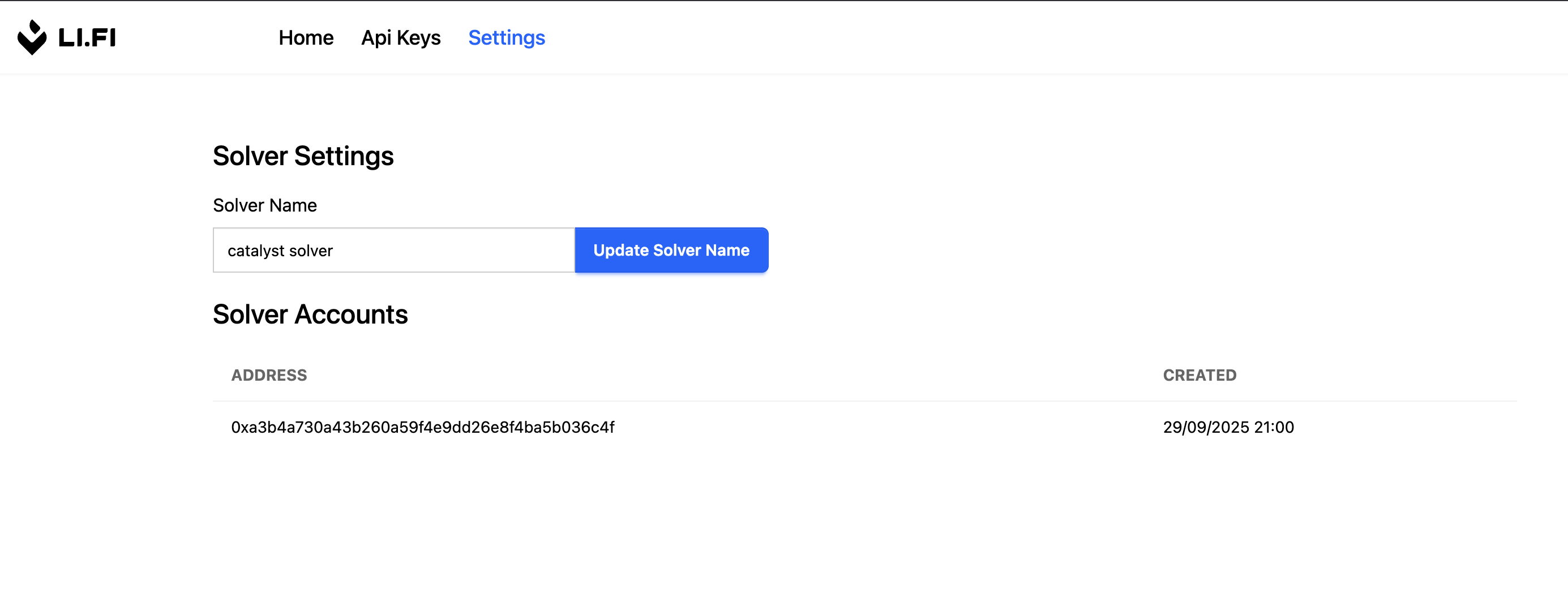 Registered Addresses